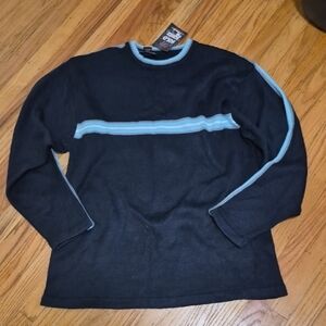NWT Solo Semore Knit Blue Striped Crew Neck Sweater Sz XL